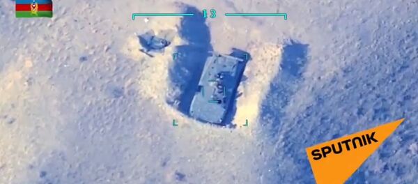 Azerbaijani Defence Ministry shares a video of Armenian Armed Forces military equipment being destroyed this morning - Sputnik International