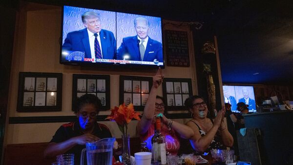 Women for Trump cheer for the president at a Debate Watch Party during the Presidential debate between U.S. President Donald Trump and Democratic Presidential candidate Joe Biden, in the City of Industry, California, U.S., September 29, 2020 - Sputnik International