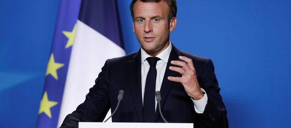 French President Emmanuel Macron speaks at a press conference at the end of the first day of the EU Summit in Brussels, Belgium, October 2, 2020. French President Emmanuel Macron speaks at a press conference at the end of the first day of the EU Summit in Brussels, Belgium, October 2, 2020. - Sputnik International