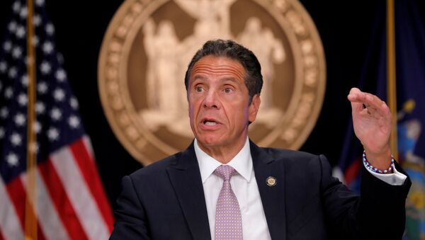 New York Governor Andrew Cuomo speaks during a daily briefing following the outbreak of the coronavirus disease (COVID-19) in Manhattan in New York City, New York, U.S., July 13, 2020 - Sputnik International