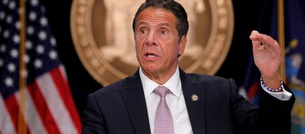 New York Governor Andrew Cuomo speaks during a daily briefing following the outbreak of the coronavirus disease (COVID-19) in Manhattan in New York City, New York, U.S., July 13, 2020 - Sputnik International