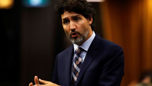 Canada's Prime Minister Justin Trudeau speaks in parliament during Question Period in Ottawa, Ontario, Canada September 29, 2020.  - Sputnik International