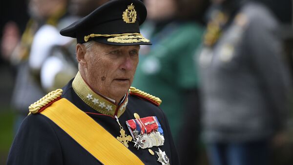 (FILES) This file photo taken on May 4, 2019 shows King Harald V of Norway arriving at Notre-Dame Cathedral in Luxembourg City, Grand Duchy of Luxembourg, ahead of the funeral ceremony for Jean d'Aviano, Grand Duke of Luxembourg. - Norway's 83-year-old King Harald V was admitted to hospital early on Friday, September 25, 2020, the palace said without disclosing details of his condition - Sputnik International