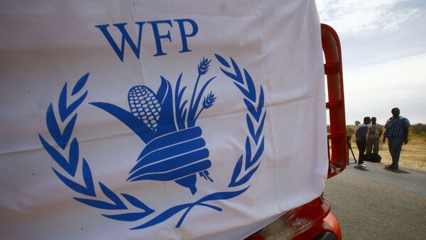 (FILES) In this file photo taken on May 19, 2017 A convoy of trucks carrying humanitarian assistance provided by the World Food Program (WFP) to Southern Sudanese refugees, drives in the North Kordofan state - Sputnik International