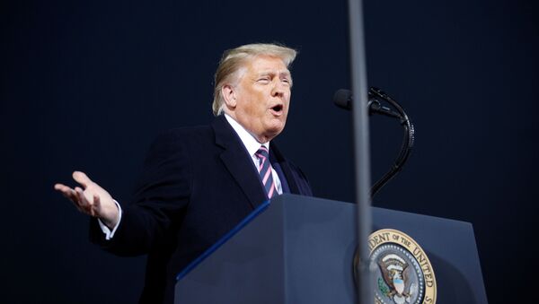 U.S. President Donald Trump speaks during a campaign rally in Moon Township, Pennsylvania, U.S., September 22, 2020.   REUTERS/Tom Brenner - Sputnik International