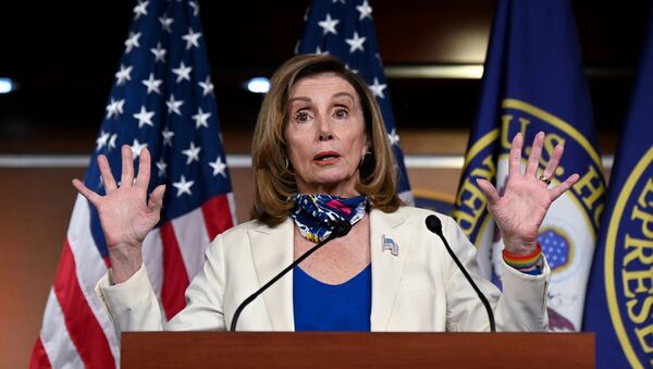 U.S. House Speaker Nancy Pelosi (D-CA) participates in a news conference at the U.S. Capitol in Washington, U.S. October 1, 2020.  - Sputnik International