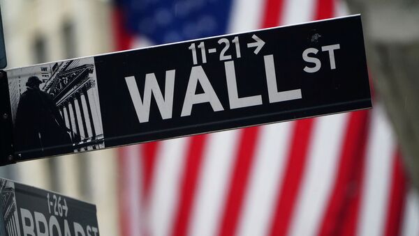 A Wall Street sign is pictured outside the New York Stock Exchange in the Manhattan borough of New York City, New York, U.S., October 2, 2020.  - Sputnik International