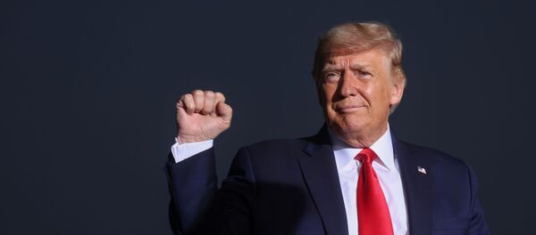 U.S. President Donald Trump pumps his fist during a campaign rally in Reno, Nevada, U.S., September 12, 2020 U.S. President Donald Trump pumps his fist during a campaign rally in Reno, Nevada, U.S., September 12, 2020 - Sputnik International