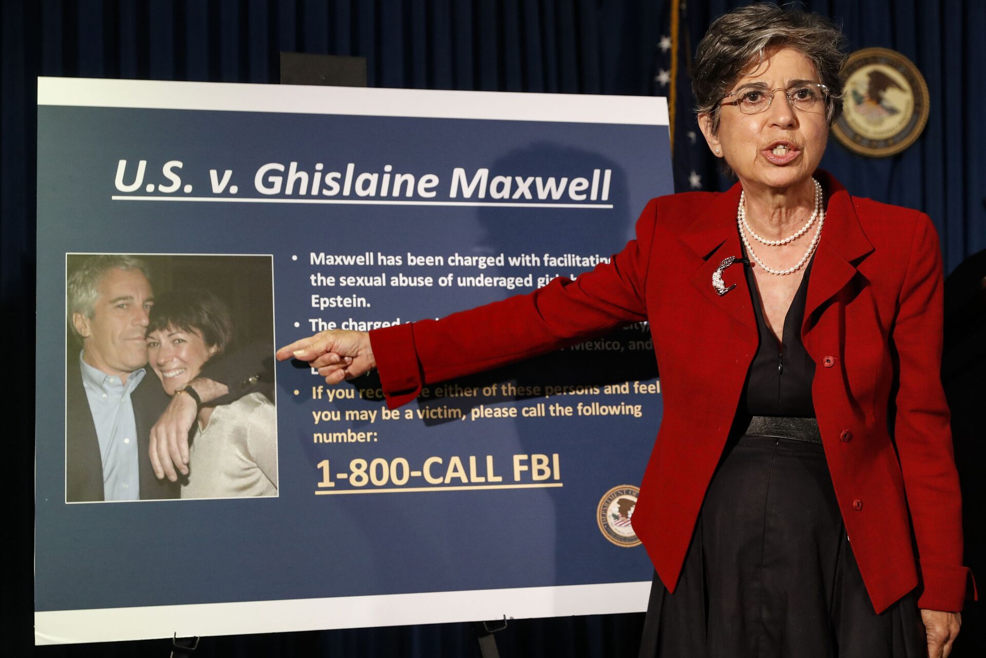  In this July 2, 2020 file photo, Audrey Strauss, Acting United States Attorney for the Southern District of New York, speaks during a news conference in New York, to announce charges against Ghislaine Maxwell for her alleged role in the sexual exploitation and abuse of multiple minor girls by Jeffrey Epstein - Sputnik International, 1920, 01.04.2022