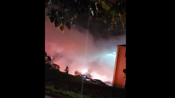 Screenshot from a video showing alleged aftermath of a gas explosion in Baltimore, 11 October 2020 - Sputnik International