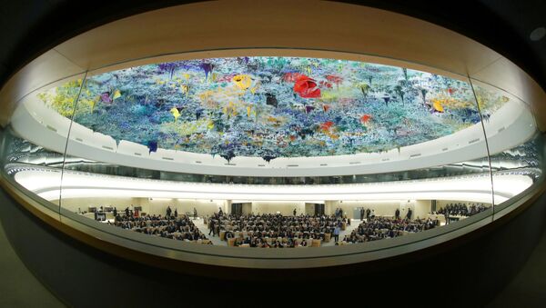 FILE PHOTO: Overview of the session of the Human Rights Council during the speech of UN High Commissioner for Human Rights Michelle Bachelet at the United Nations in Geneva, Switzerland, 27 February 2020 - Sputnik International