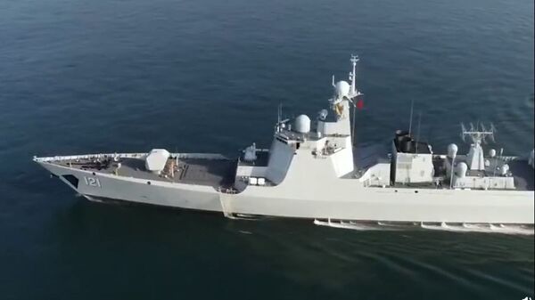 Chinese Navy destroyer (Hull 121) conducts exercises featuring main gun shooting and damage control in October 2020 - Sputnik International