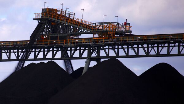 Coal is stored at the Ulan mine in Mudgee, Australia - Sputnik International