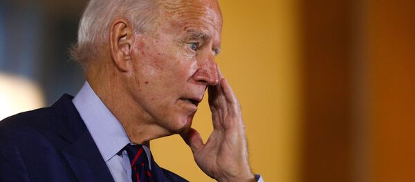 U.S. Democratic presidential candidate Joe Biden gestures as he delivers remarks at a Voter Mobilization Event campaign stop at the Cincinnati Museum Center at Union Terminal in Cincinnati, Ohio, U.S., October 12, 2020 - Sputnik International