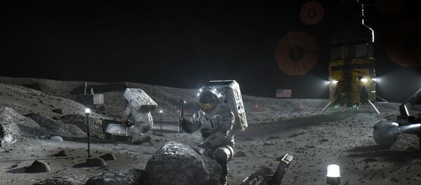 This illustration made available by NASA in April 2020 depicts Artemis astronauts on the Moon. This illustration made available by NASA in April 2020 depicts Artemis astronauts on the Moon. - Sputnik International