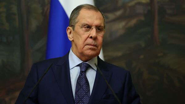 Russia's Foreign Minister Sergei Lavrov attends a news conference following a meeting with Iran's Foreign Minister Mohammad Javad Zarif in Moscow, Russia September 24, 2020. - Sputnik International