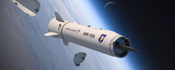 Rendering of an AGM-183A Air-launched Rapid Response Weapon (ARRW) showing its hypersonic glide warhead - Sputnik International