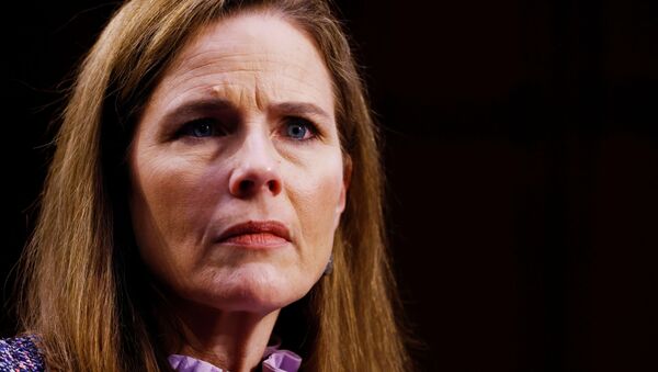 Judge Amy Coney Barrett attends the third day of her Senate confirmation hearing to the Supreme Court on Capitol Hill in Washington, DC, U.S., October 14, 2020 - Sputnik International