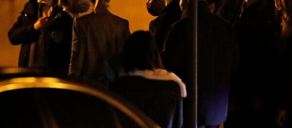 French President Emmanuel Macron arrives to visit the scene of a stabbing attack in the Paris suburb of Conflans St Honorine, France, October 16, 2020. - Sputnik International