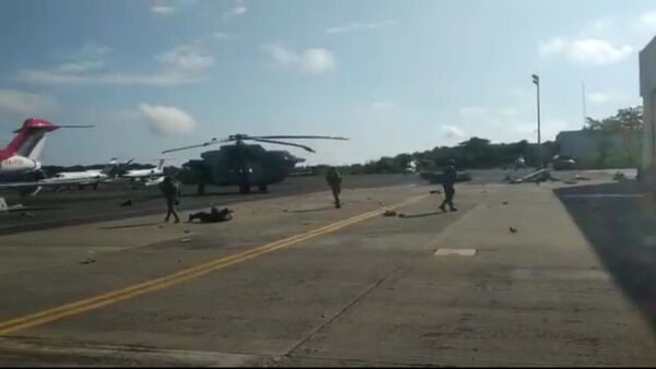Aftermath of Mexican Mi-17 helicopter crash-landing  - Sputnik International