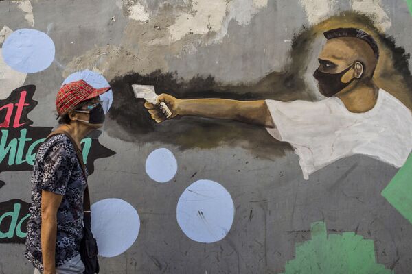 Art Goes Viral: COVID-Themed Graffiti From Around the Globe - Sputnik International