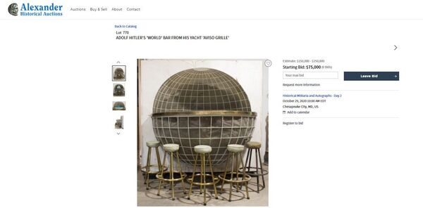 Bar in Shape of Globe From 'Hitler's Yacht' to Go on Sale in Maryland - Sputnik International