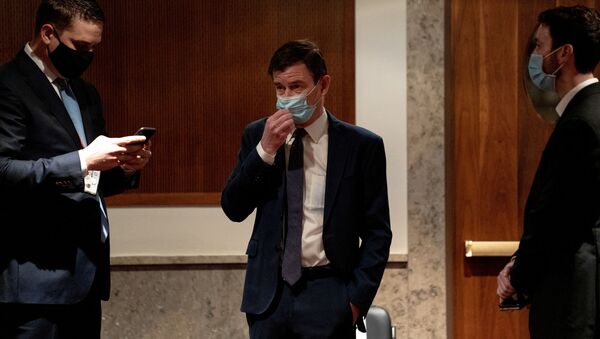 David Hale, Under Secretary of State for Political Affairs at the State Department, talks with aides before the start of a Senate Committee on Foreign Relations hearing on US Policy in the Middle East on Capitol Hill in Washington, DC, U.S., September 24, 2020 - Sputnik International
