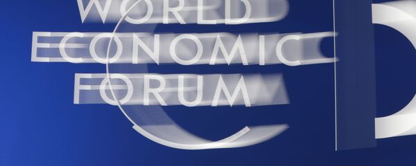 The World Economic Forum logo is seen in Davos, Switzerland, Tuesday, Jan. 21, 2020. The 50th annual meeting of the forum will take place in Davos from Jan. 21 until Jan. 24, 2020. The World Economic Forum logo is seen in Davos, Switzerland, Tuesday, Jan. 21, 2020. The 50th annual meeting of the forum will take place in Davos from Jan. 21 until Jan. 24, 2020. - Sputnik International