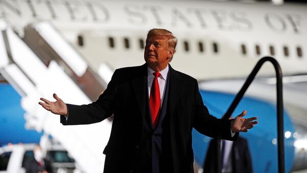 US President Donald Trump holds a campaign rally at Erie International Airport in Erie, Pennsylvania, U.S., October 20, 2020 - Sputnik International