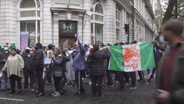 Protest held in London against police brutality in Nigeria. - Sputnik International