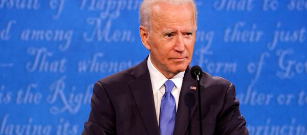 Democratic presidential nominee Joe Biden participates in the final 2020 U.S. presidential campaign debate with U.S. President Donald Trump, in the Curb Event Center at Belmont University in Nashville, Tennessee, U.S., October 22, 2020. Democratic presidential nominee Joe Biden participates in the final 2020 U.S. presidential campaign debate with U.S. President Donald Trump, in the Curb Event Center at Belmont University in Nashville, Tennessee, U.S., October 22, 2020. - Sputnik International