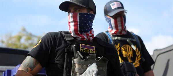 Members of Proud Boys group attend a rally in Portland, Oregon, U.S. September 26, 2020 Members of Proud Boys group attend a rally in Portland, Oregon, U.S. September 26, 2020 - Sputnik International