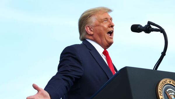 U.S. President Donald Trump speaks during a campaign rally at The Villages Polo Club in The Villages, Florida, U.S., October 23, 2020.  - Sputnik International