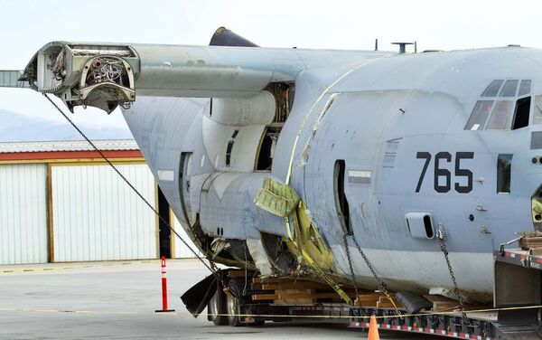 New Photos of US Marine Corps Aircraft Show Extent of Damage Caused by F-35 Collision, Crash Landing New Photos of US Marine Corps Aircraft Show Extent of Damage Caused by F-35 Collision, Crash Landing - Sputnik International