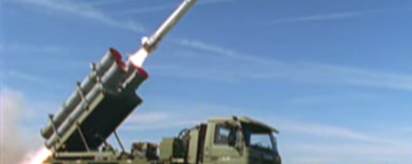 A Boeing test of a truck-mounted Harpoon Coastal Defense System in September 2000, which fires RMG-84 Harpoon anti-ship missiles - Sputnik International