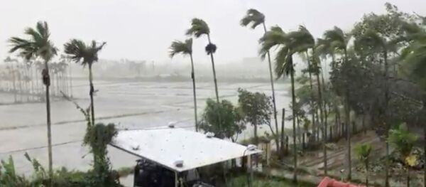 General view as Typhoon Molave sweeps through Hoi An, Vietnam October 28, 2020 in this still image taken from social media video - Sputnik International