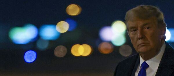 US President Donald Trump arrives aboard Air Force One at McCarran International Airport in Las Vegas, Nevada, U.S. October 27, 2020 - Sputnik International