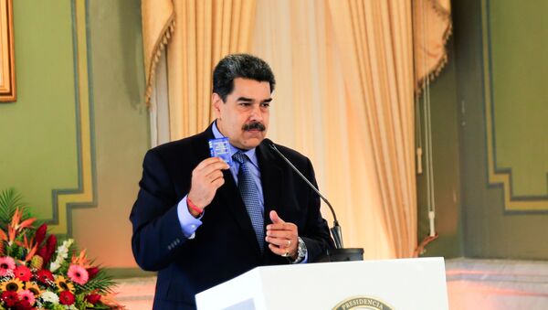 Venezuela's President Nicolas Maduro holds a virtual news conference in Caracas, Venezuela October 28, 2020 - Sputnik International