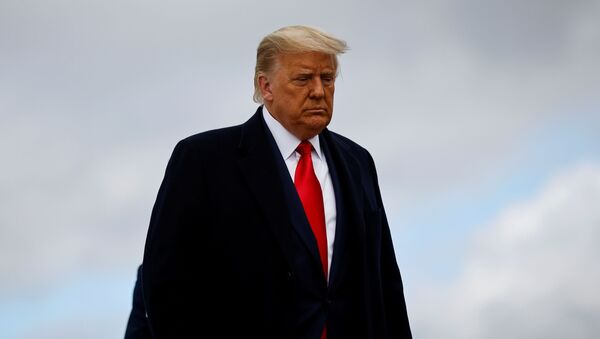 U.S. President Donald Trump walks to board Air Force One as he departs Washington for campaign travel to Michigan, Wisconsin and Minnesota at Joint Base Andrews, Maryland, U.S., October 30, 2020. - Sputnik International