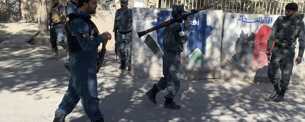 Afghan police arrive at the site of an attack at Kabul University in Kabul, Afghanistan, Monday, Nov. 2, 2020 Afghan police arrive at the site of an attack at Kabul University in Kabul, Afghanistan, Monday, Nov. 2, 2020 - Sputnik International