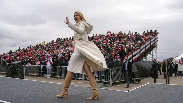 Ivanka Trump walks onstage to introduce her father, President Donald Trump at a campaign rally at Michigan Sports Stars Park, Sunday, Nov. 1, 2020, in Washington, Mich. - Sputnik International