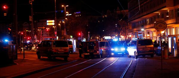 Police blocks a street near Schwedenplatz square after a shooting in Vienna, Austria November 2, 2020. Police blocks a street near Schwedenplatz square after a shooting in Vienna, Austria November 2, 2020. - Sputnik International
