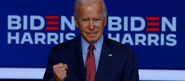 Democratic U.S. presidential nominee and former Vice President Joe Biden makes a statement in Wilmington, Delaware, U.S., October 28, 2020 - Sputnik International