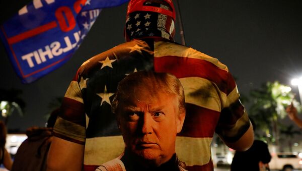 Supporters of U.S. President Donald Trump gather for a protest about the early results of the 2020 presidential election in the Westchester neighborhood in Miami, Florida, U.S. November 5, 2020 - Sputnik International