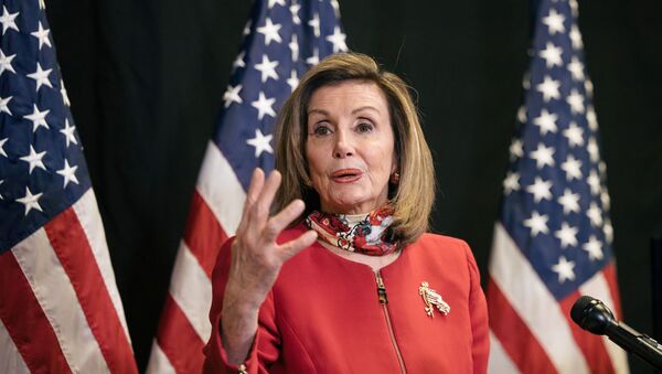 U.S. Speaker of the House Nancy Pelosi (D-CA) talks to reporters about Election Day results in races for the House of Representatives, at Democratic National Committee headquarters on Capitol Hill in Washington, U.S., November 3, 2020.  - Sputnik International