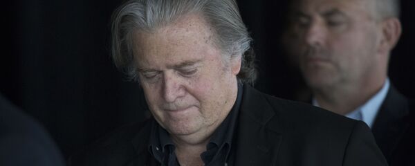 President Donald Trump's former chief strategist Steve Bannon waits to be introduced during an ideas festival sponsored by The Economist, Saturday, Sept. 15, 2018, in New York. Bannon said he's surprised the #MeToo movement hasn't had more impact on corporate America.  - Sputnik International