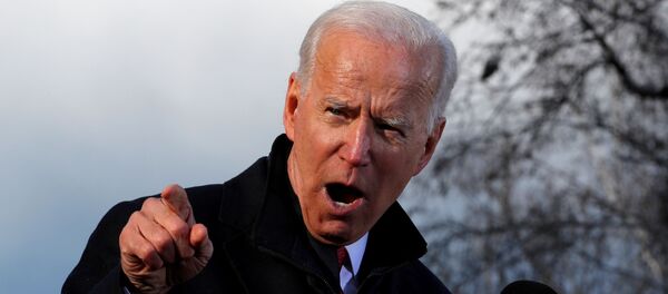 Democratic U.S. presidential candidate Joe Biden speaks to supporters at a rally after filing his declaration of candidacy papers to appear on the 2020 New Hampshire presidential primary election ballot at the State House in Concord, New Hampshire, U.S., November 8, 2019. REUTERS/Mike Segar/File Photo - Sputnik International