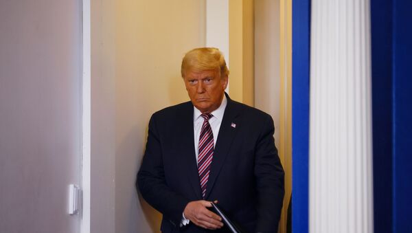 U.S. President Donald Trump arrives to speak about the 2020 U.S. presidential election results in the Brady Press Briefing Room at the White House in Washington, U.S., November 5, 2020 - Sputnik International