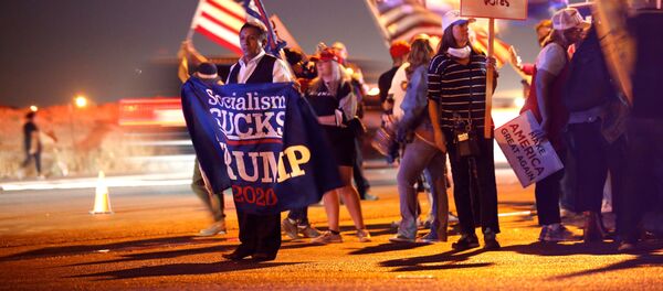 Supporters of US President Donald Trump rally during a Stop the Steal protest at Clark County Election Department in North Las Vegas, Nevada, US 5 November 2020.  - Sputnik International