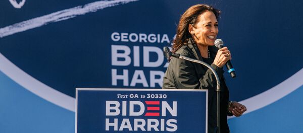 U.S. Democratic vice presidential nominee Kamala Harris speaks during a campaign rally in Duluth, Georgia, U.S. November 1, 2020. Picture taken November 1, 2020. REUTERS/Brandon Bell U.S. Democratic vice presidential nominee Kamala Harris speaks during a campaign rally in Duluth, Georgia, U.S. November 1, 2020. Picture taken November 1, 2020. REUTERS/Brandon Bell - Sputnik International
